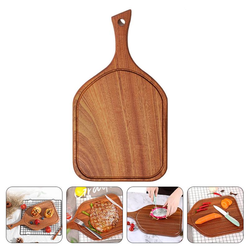 Steak Serving Tray Wooden Pizza Plate Food Tray Restaurant Serving Plate