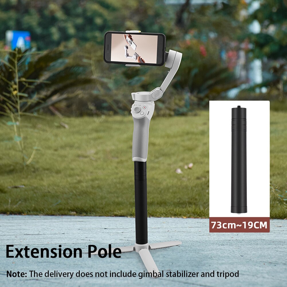 Adjustable Gimbal Extension Pole Portable Outdoor Travel Selfie DSLR Camera Stabilizer Accessory Aluminum Alloy For DJI OM4