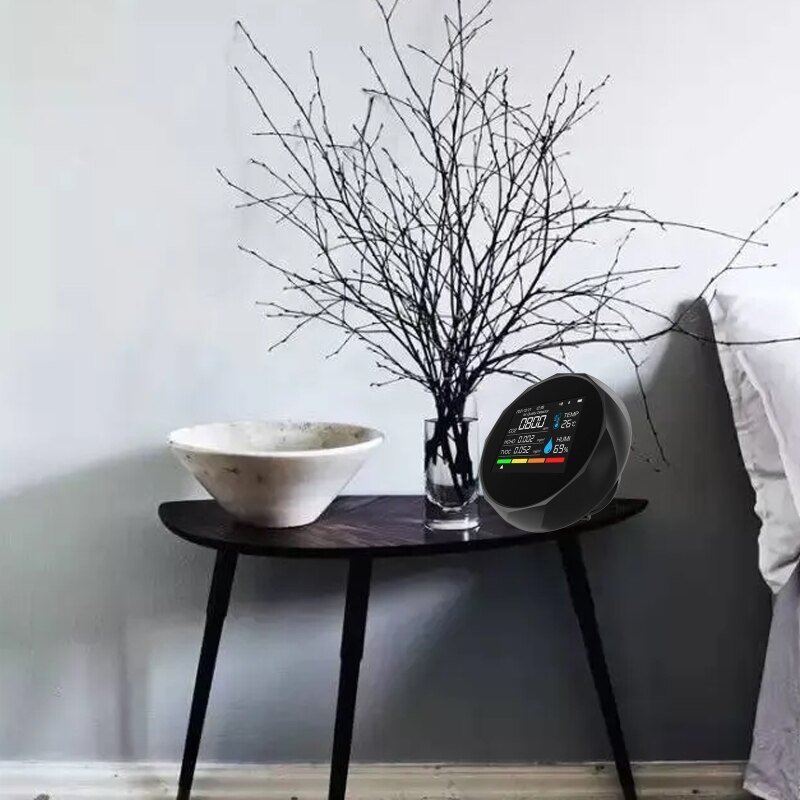 Indoor Air Pollution Detector Formaldehyde CO2 Monitor Temperature &amp; Humidity
