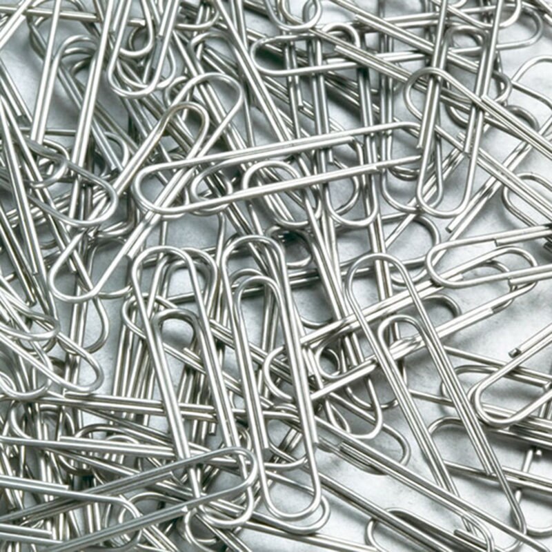 100 Stuks/doos Rvs Paperclips Standaard 29 Mm 50 Mm Dikke Metalen Paperclips Senior Kantoorbenodigdheden Briefpapier