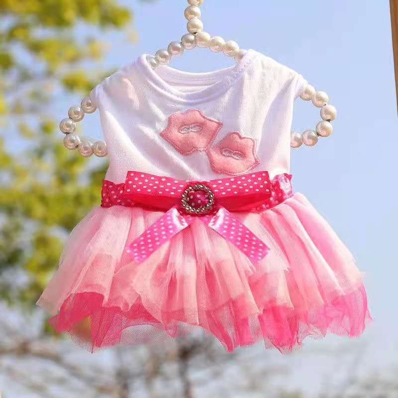 Ropa para perro Chihuahua, vestidos de boda de encaje de mezclilla para perros pequeños y medianos, falda encantadora para de cachorros con lazo para perros y gatos, Supp
