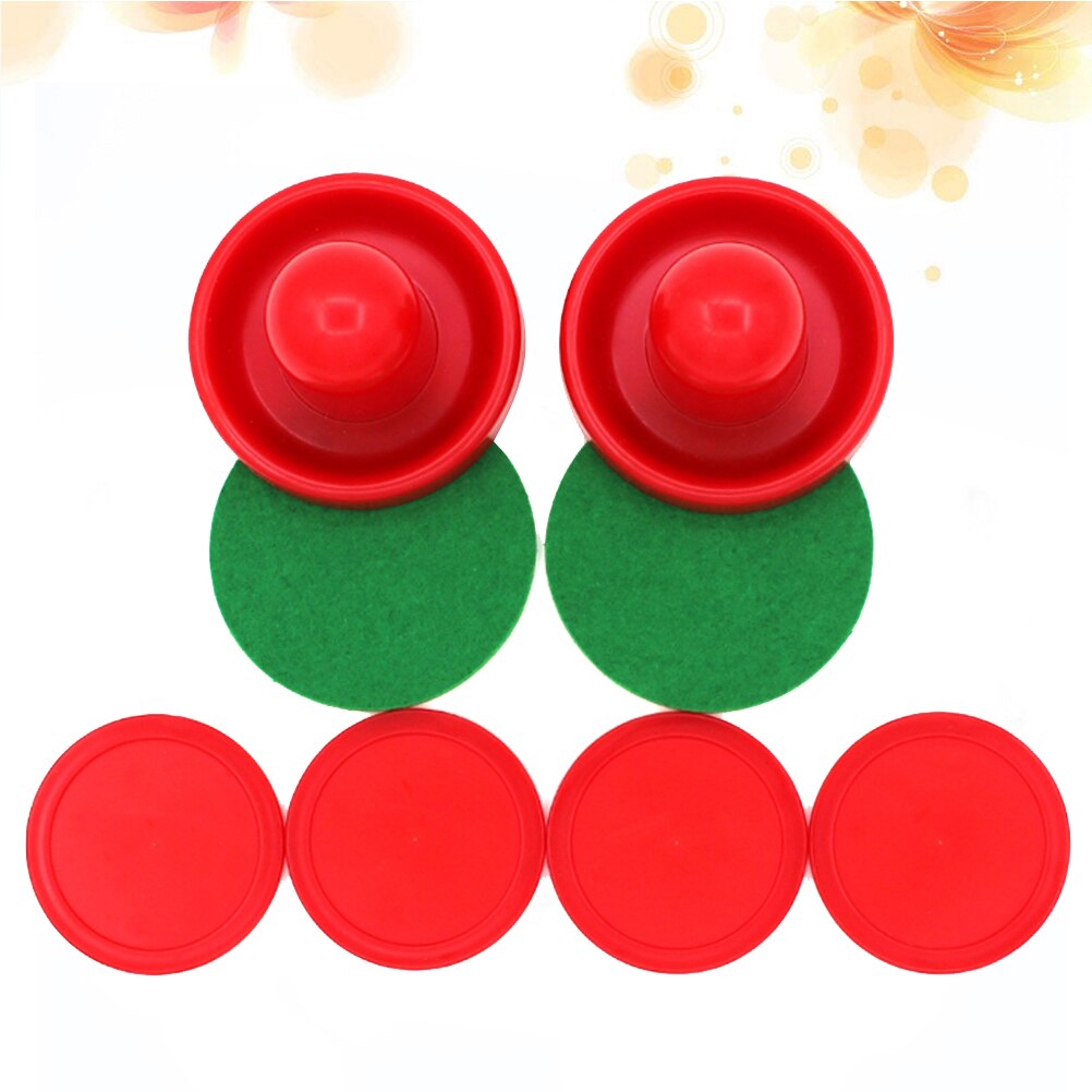 Empujador de Hockey de aire de 8 Uds., accesorios de equipo duraderos de plástico, empujador de manija de empuje, juego de cabezales de reemplazo para Hockey de aire Liu