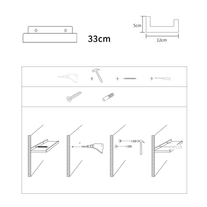 Estante de pared de bambú flotante repisa de almacenamiento de pared estantes de pared arte de pared para la decoración del hogar