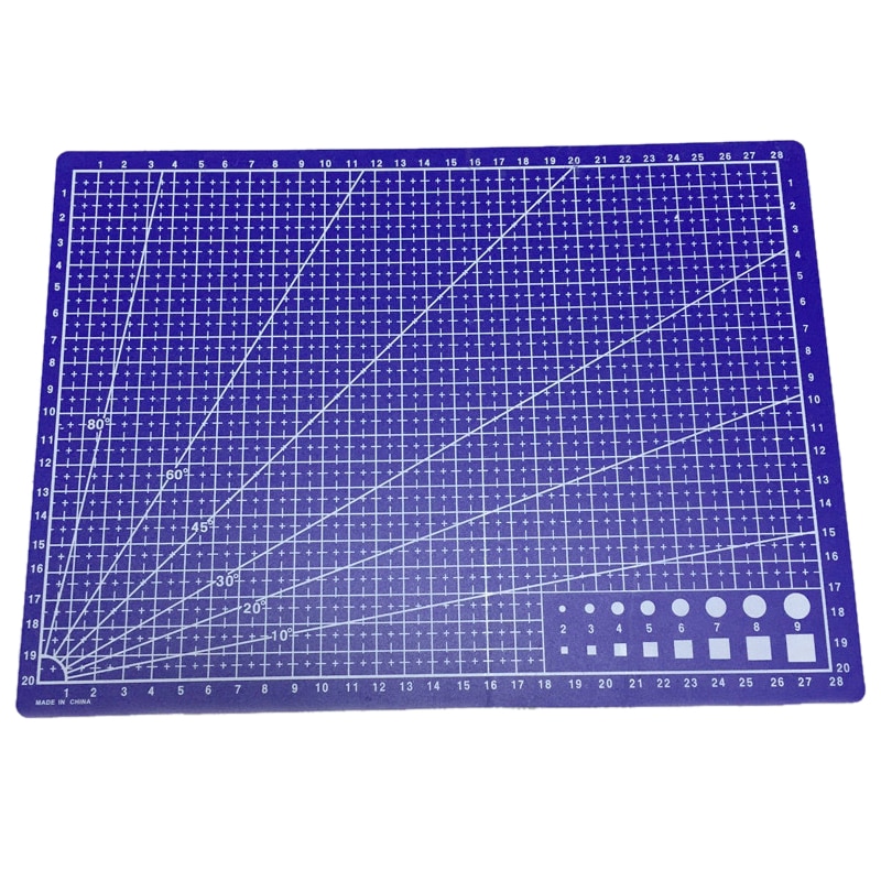 A4 Grid Lines Cutting mat Craft Card Fabric Leather Paper Board 30*22cm Blue