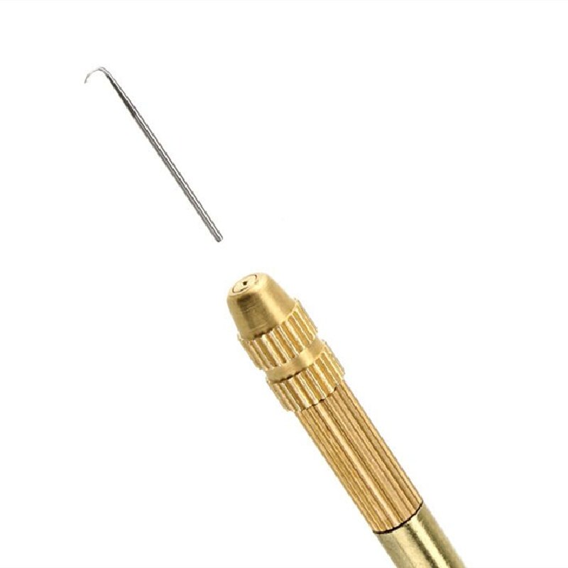 Closure Frontal Making Lace Wig Ventilating Needle With Brass Holder Wig Making Kit 1Pc Holder With 4Pcs Needle(1-1,1-2,2-3,3-4)