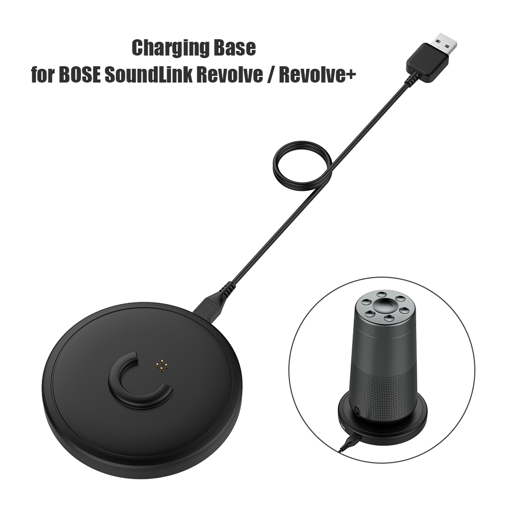 Soporte de carga USB para altavoz Bose SoundLink Revolve/Revolve + II, Base de cargador Universal + funda de sonido, accesorios para altavoces: Blanco