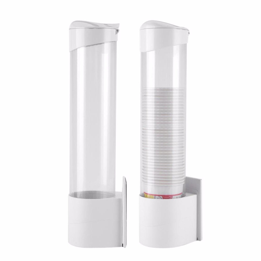Anti Dust Disposable Paper Cup Dispenser Storage Rack Holder For 7.5cm 50 Cups Container Wall Mount Water Dispenser Rack Shelf