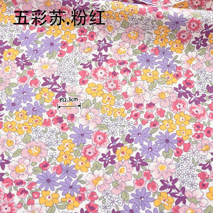 140x50cm Pastoral Floral Twill Cotton poplin Fabric DIY Children's Wear Cloth Make Bedding Quilt Decoration Home 160-180g/m: xmtb154
