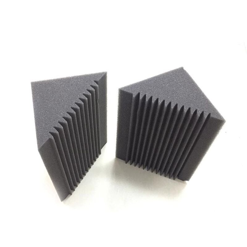 Trampa de absorción de sonido para estudio, espuma acústica de carbón/Negro, insonorizada, esquina de pared, 12x12x24 cm, 6 uds.