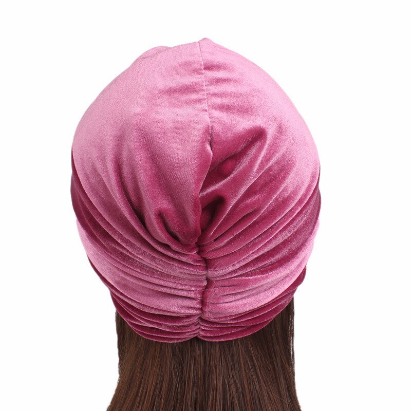 Gorros de terciopelo cálido para mujer, turbante Hijab musulmán para mujer, turbante africano de India, pañuelo para la cabeza, gorros