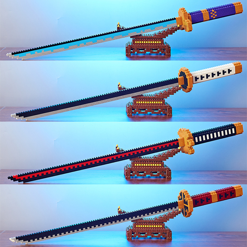 Samurai Spada Building Blocks Ninja Blade Katana Anime giapponese Farfalla Nichirin Coltello Mattoni Giocattoli per bambini per adulti