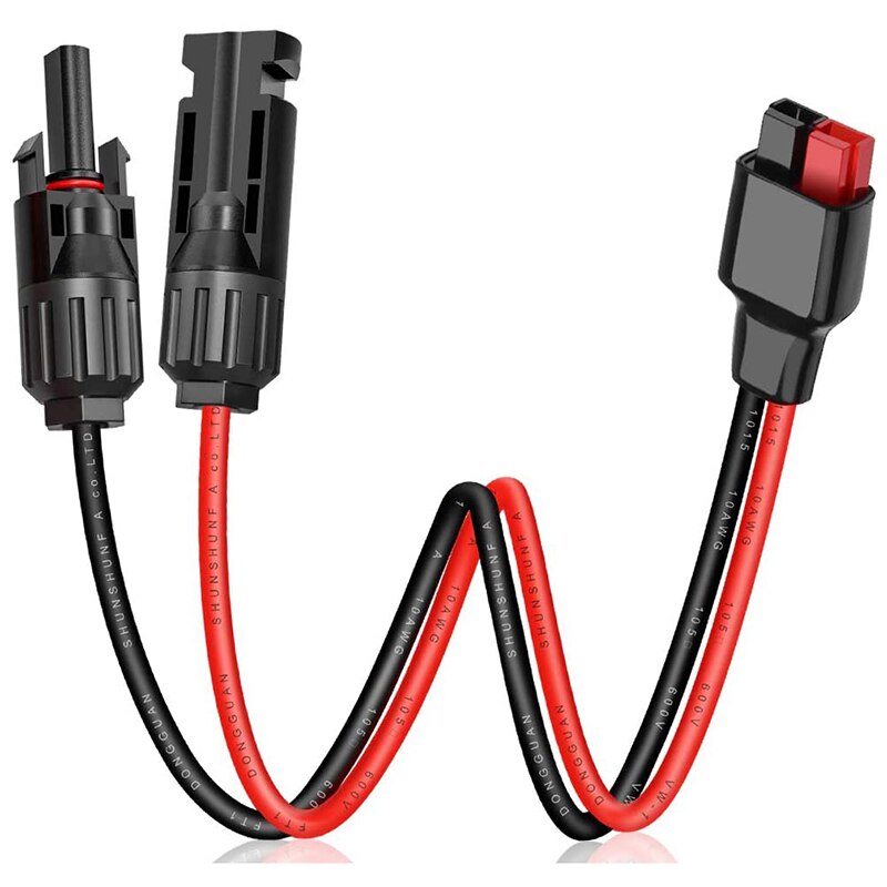 10AWG Solar Panel Cable Connector Kit, Compatible with MC4 Connector and Anderson PowerPole Port,Solar Connectors Cable: Default Title