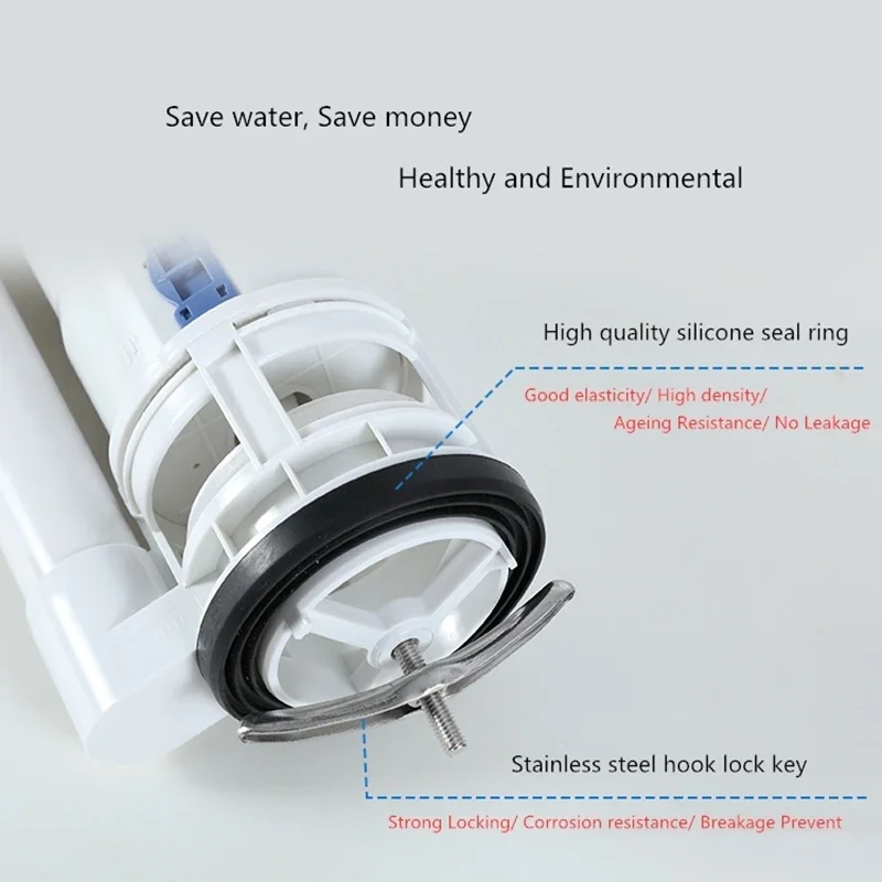 Valve de remplissage de toilette universelle, valve d'entrée et de sortie, pompe, raccords de réservoir d'eau, ensemble de boutons de toilette, accessoires de bain