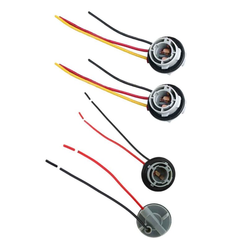 4 Pcs 15D Lamp Holder Bulbs P21/5W Adapter Base Socket Connector Plastic Car Accessories for Brake Light, 2 Pcs 1156 & 2 Pcs 115