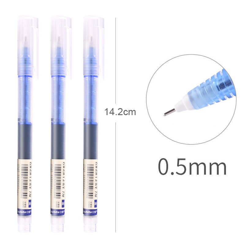 7 pcs/lot Colourful Straight Liquid Gel Pen Artistic Font Neuter Art Marker Pens School Office Stationery Supplies