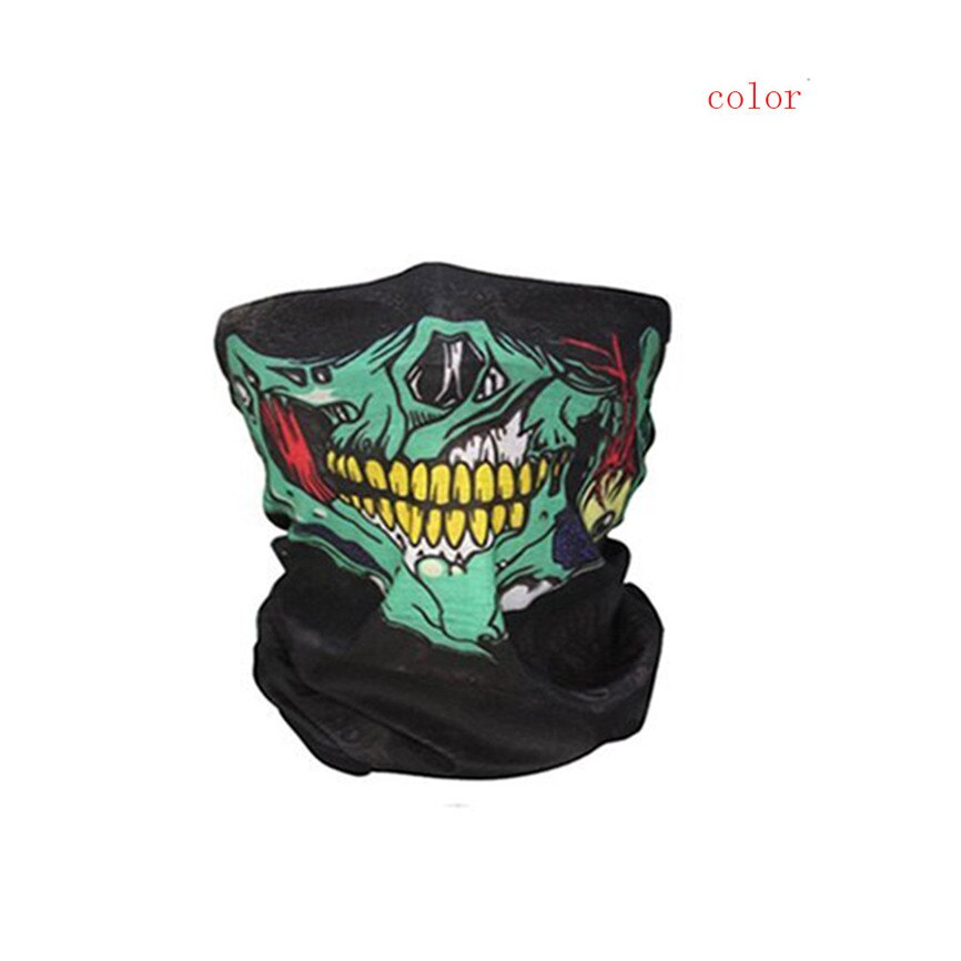 Máscaras calavera Festival esqueleto bicicleta mágica esquí calavera medio rostro máscara bufanda de fantasma multiuso cuello fantasma media máscara Nov #1: Multicolor