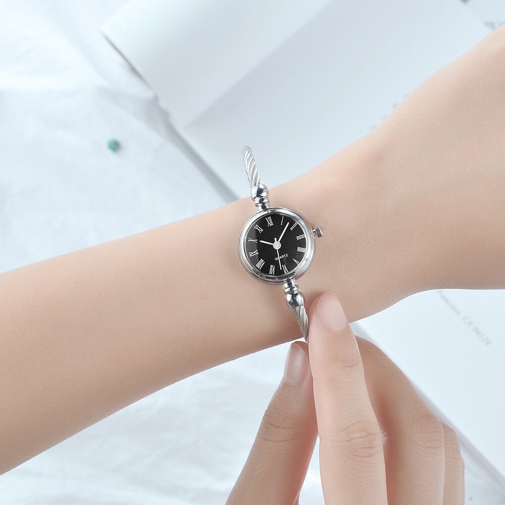 Vansvar luksusmærke mode sølv kvinder ure afslappet kvarts rustfrit stål bånd armbåndsur analog armbåndsur  a40
