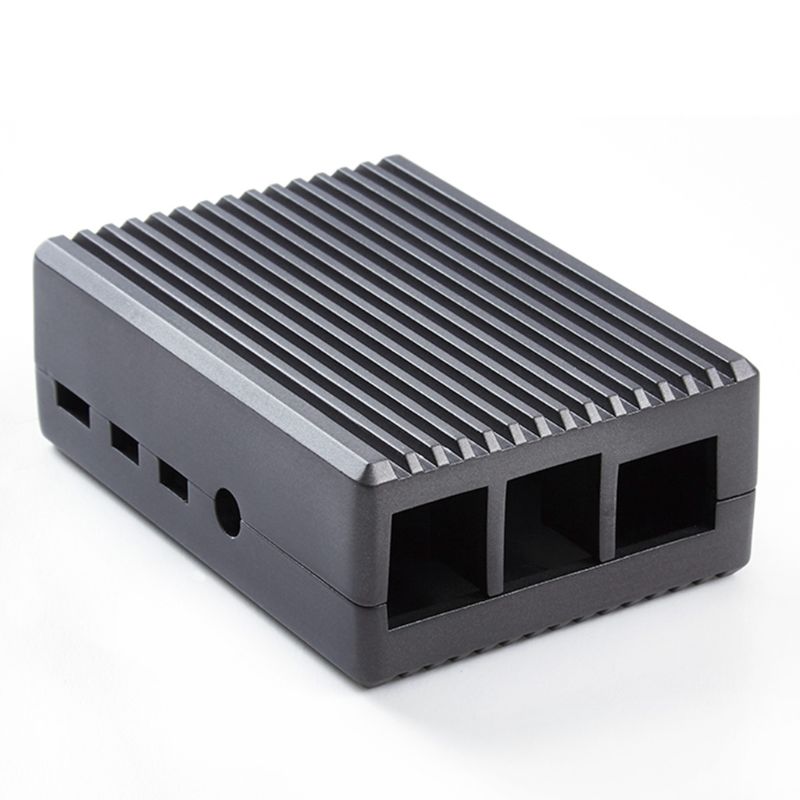 Metal Case Enclosure Aluminum Alloy Protective Shell for Raspberry Pi 4B Kit