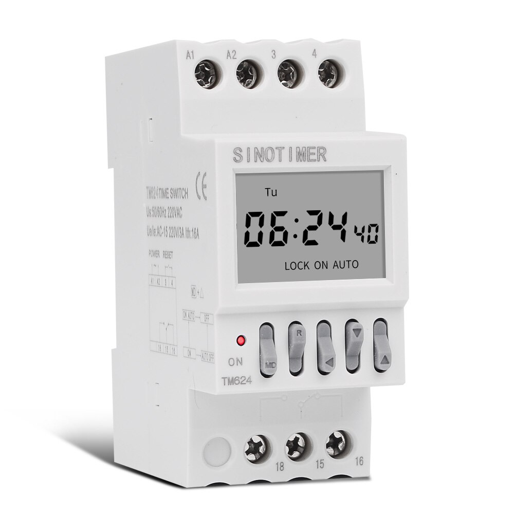 220V 16A 50Hz 40 Groups School or Factory Bell Controller 1 Second Interval Ring Timer Switch Second Control Timer Clock