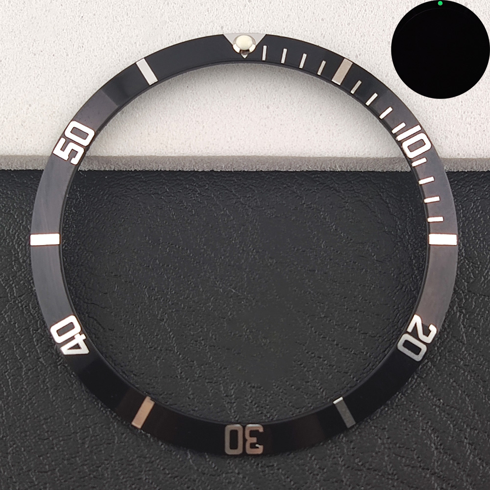 36.5Mm Vintage Horloge Bezel Aluminium Bezel Herenhorloge Accessoires Horloge Reparatie Accessoires 36.5*30.75Mm: Black