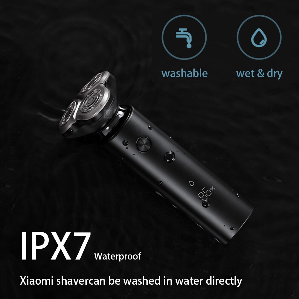Xiaomi Mijia Shaver Electric Mi Shaver for Men S500 Razor Beard Shaving Machine Trimmer LED Display 3 Blades Heads Floating