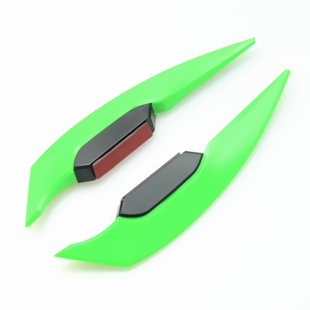 Alerón aerodinámico Universal para motocicleta, pegatina de decoración para Moto, Scooter, 1 par: Verde