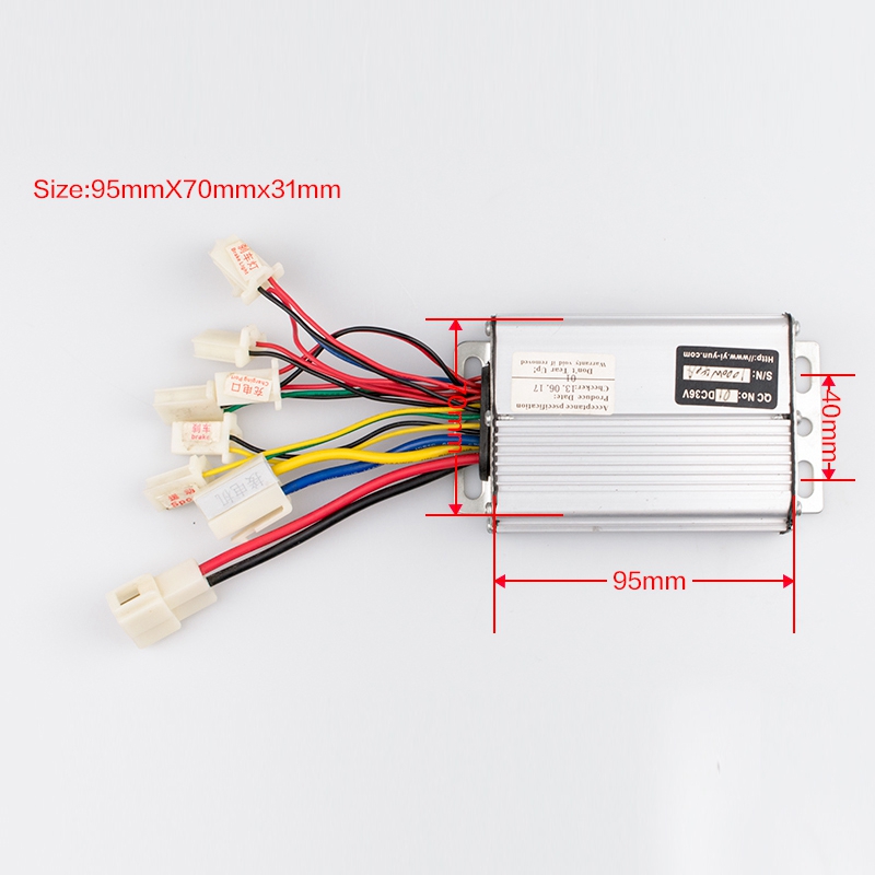 E Bike Scooter Fiets Controller 36V 48V 1000W 30A 800W Dc Geborsteld Voor Skateboard Deel Fit batterij Motor Motor Deel YK31F