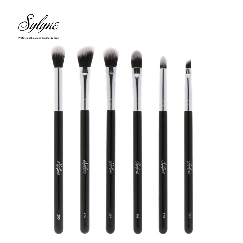 Sylyne Eye Brush Set 6 Stuks Professionele Make-Up Kwasten Compleet Wenkbrauw Oogschaduw Make Up Kwasten Kit Tools.