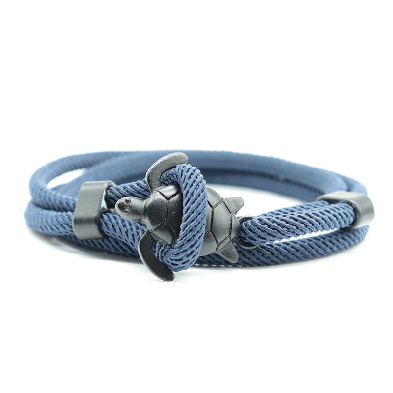 Noter novel skildpadde armbånd til mænd håndlavet flerlags justerbar snor kæde armbånd strand surfer smykker wrap braslet pulseira: Lysegul guldfarve