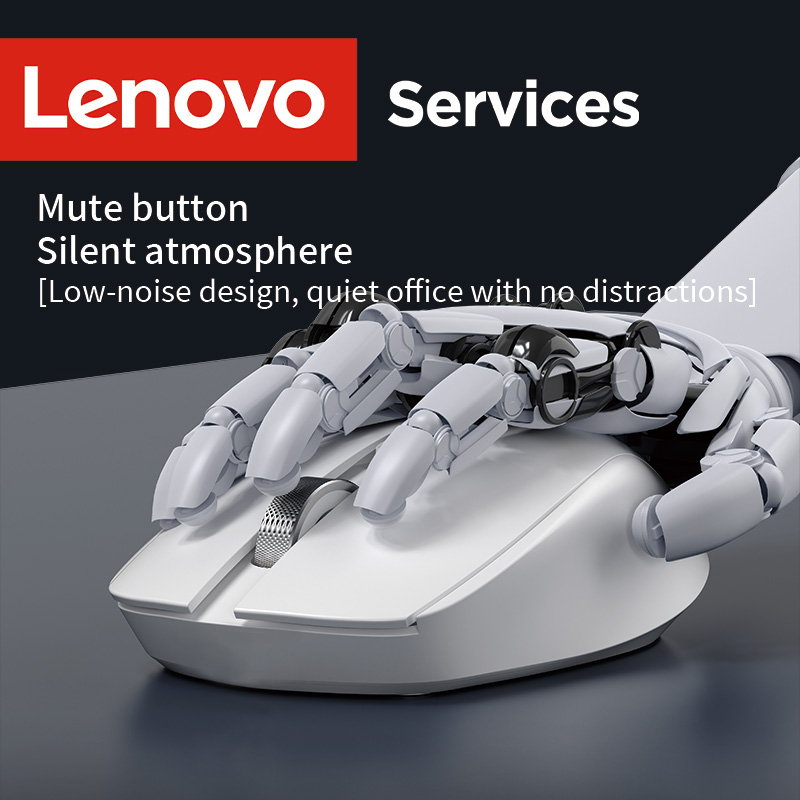 Lenovo kabellos Maus Geschäft Sekretariat Leise Maus Ergonomisches , kompatibel mit mehreren Plattformen, 2,4-g-Verbindung, 1,5-V-Trockenbatterie-Stromversorgung, Produkt inklusive Batterien