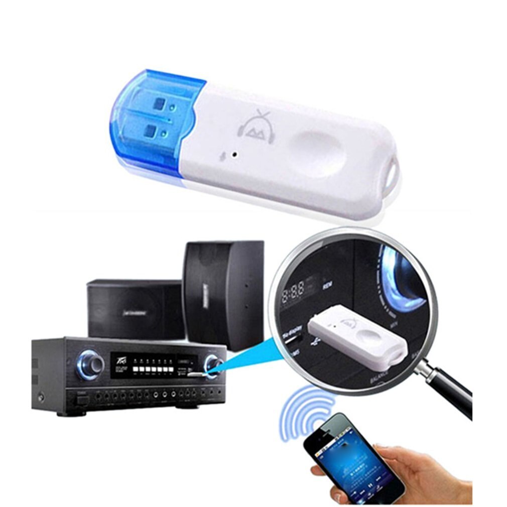 Wireless Audio Adapter USB Bluetooth 2.1 Receiver Audio Stereo Adapter Wireless Handsfree Dongle Kit For Speaker Car Mp3 Player