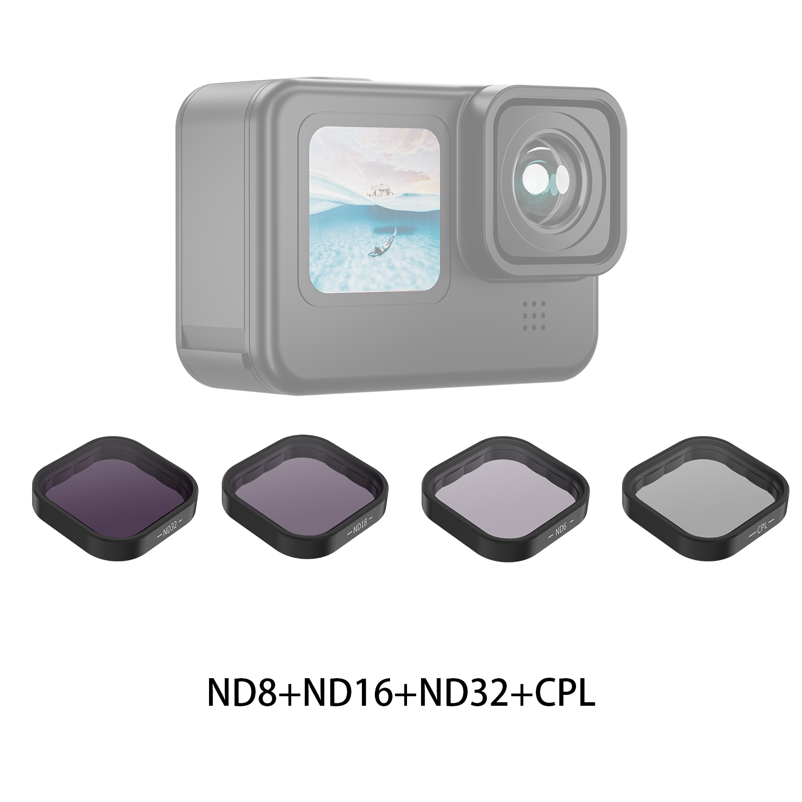 Cpl/ND8/16/32 Actie Camera Accessoires Voor Go Pro Hero9 10 Filter Set Voor Gopro Hero 9 Zwart camera Accessoires