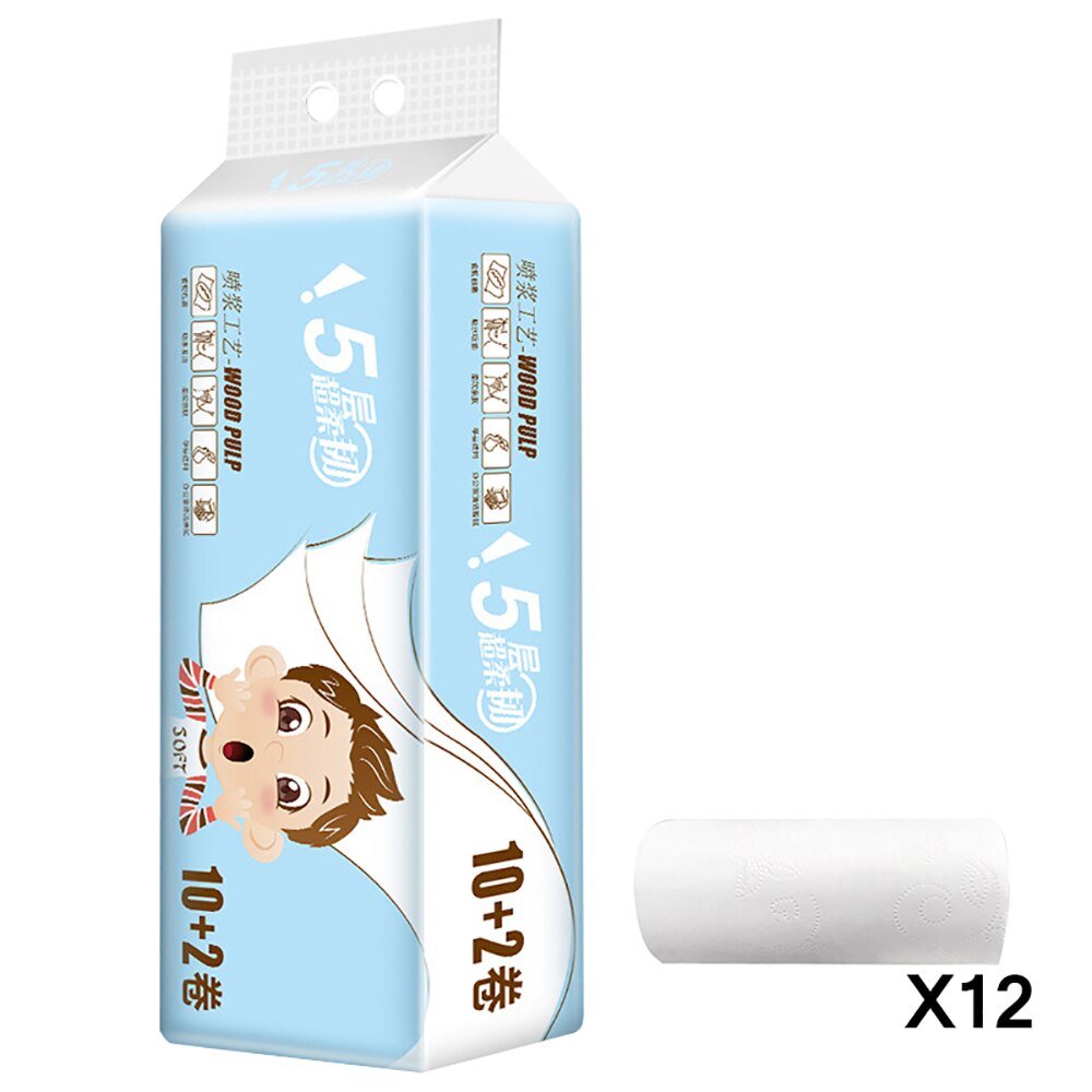 12 Rolls Soft Bamboo Toilet Paper Safe Septic-Safe Essential Coreless Toilet Paper Fragrance Free Friendly Absorbent Tissue 4Ply