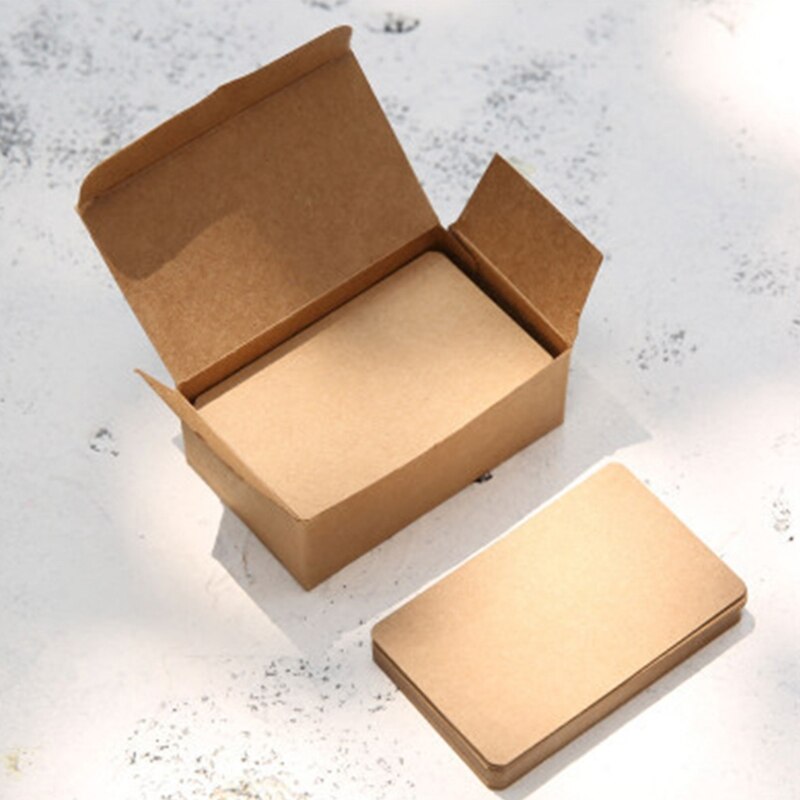 100 Sheets/Box Paper Message Card Blank Handwritten Memo Notecards Greeting Blessing Wedding Party Thank You Postcard