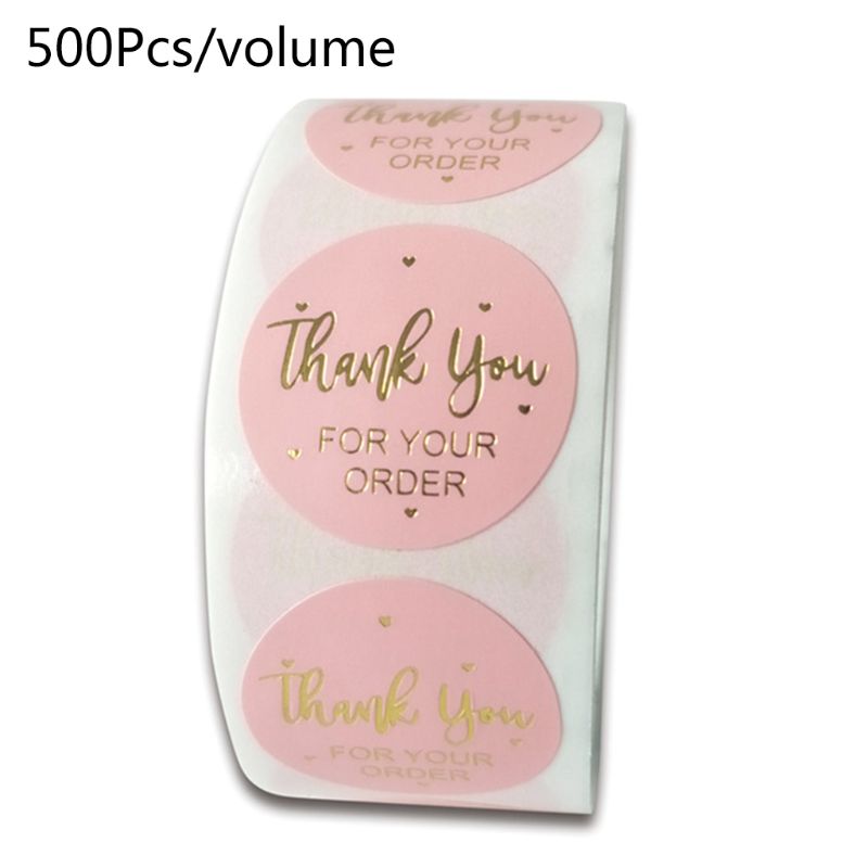 500pcs Thank You for Your Order Stickers with Gold... – Grandado