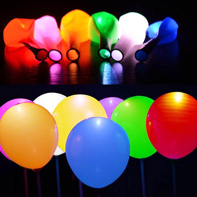 100pcs/lot 12" latex mixed color inflatable games balloons with RGB FLASHING light,light up led balloons