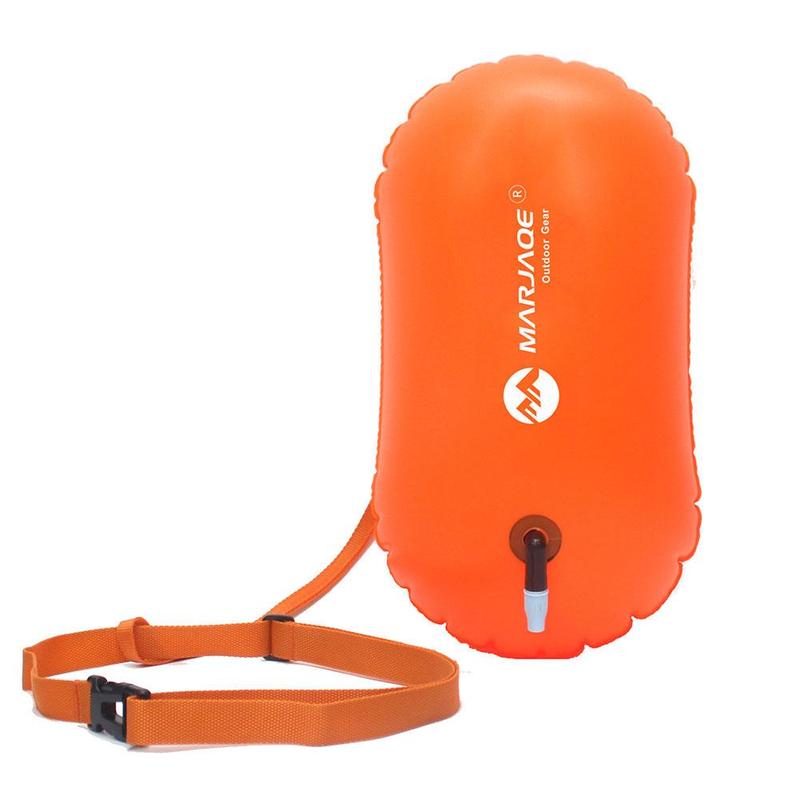 Pvc Hoge Zichtbaarheid Open Water Zwemmen Opblaasbare Zwemmen Voor Zwemmers Tas Opblaasbare Float Air Boei Waterdichte Tow Tas K8C1: Oranje