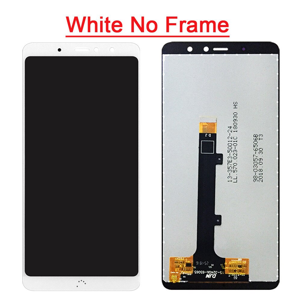 Black/White For BQ Aquaris X2 / X2 Pro LCD Display+Touch Screen Digitizer Assembly with Frame For BQ X2 Spare Parts+Tools: White No Frame