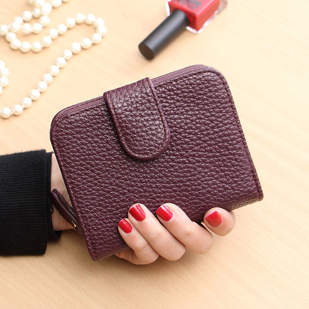 Women's Small Wallet For Credit Card Female Coin Purse Leather Wallet Short Clutch Solid Mini Purse Women Wallets #LR1