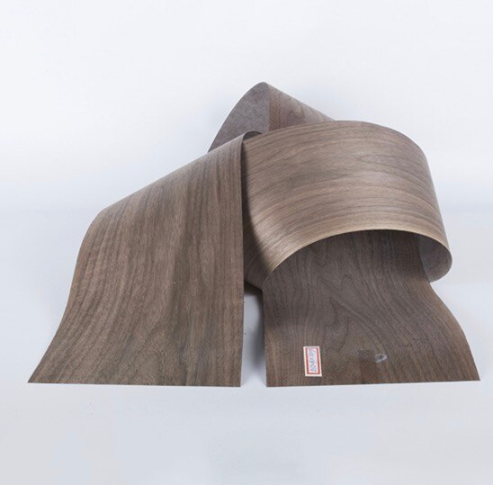 2 stücke L: 2,5 Meter Breite: 15cm dicke: 0,3mm Natürliche Schwarz Nussbaum Muster Furnier