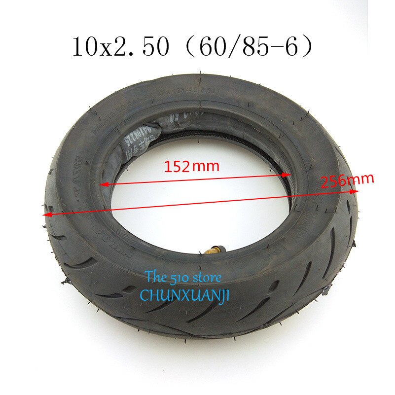 Nyhetssett utvidelse fortykning og slitesterk dekk 10 x 2.5 tube dekk 10*2.50 10 tommers dekk tube inner tube hjul for elektrisk sparkesykkel