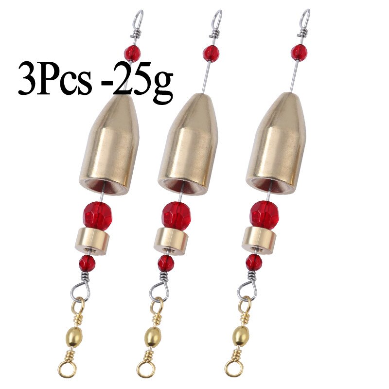 Sougayilang Fishing Carolina Ready Rig Brass Fishing Swivel Ring Connector Fishing Gear Tackle Tools: Orange