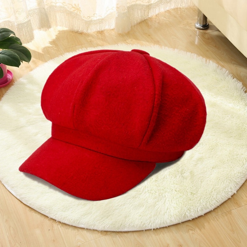 2023 Baumwolle Frauen Baskenmützen Winter hüte Vintage Französisch Plaid Top Cap