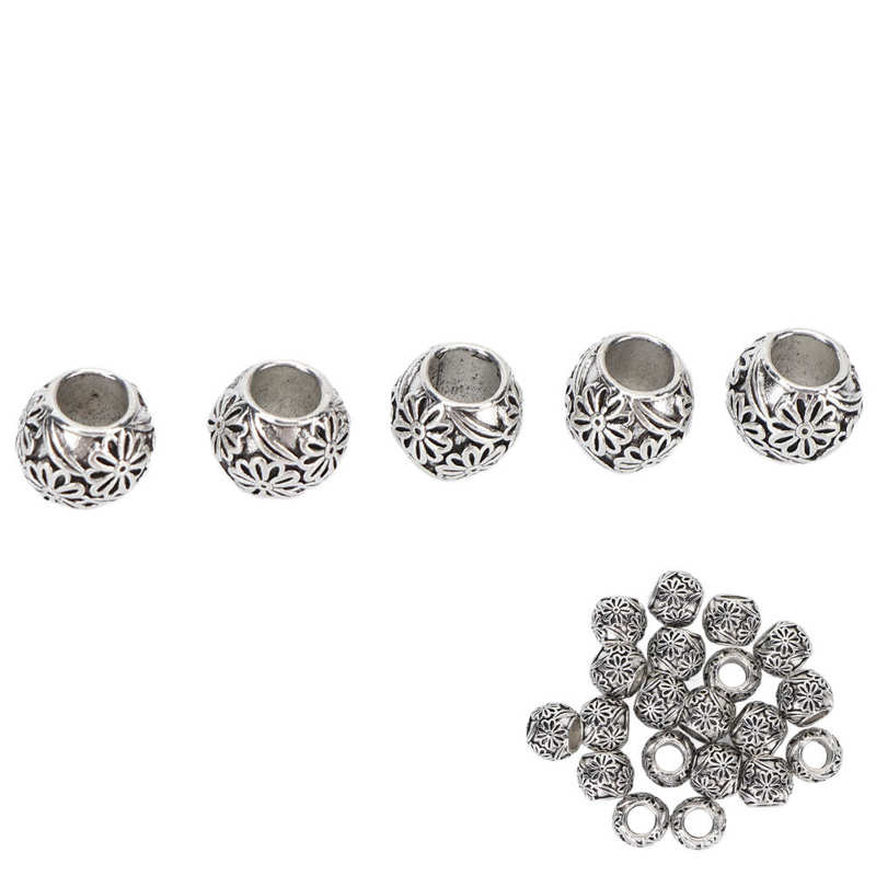 Dreadlocks Kraal Bloem Patroon Baard Kralen Prachtige Sieraden Diy Elegante Mannen Vrouwen Voor Party Voor Armband