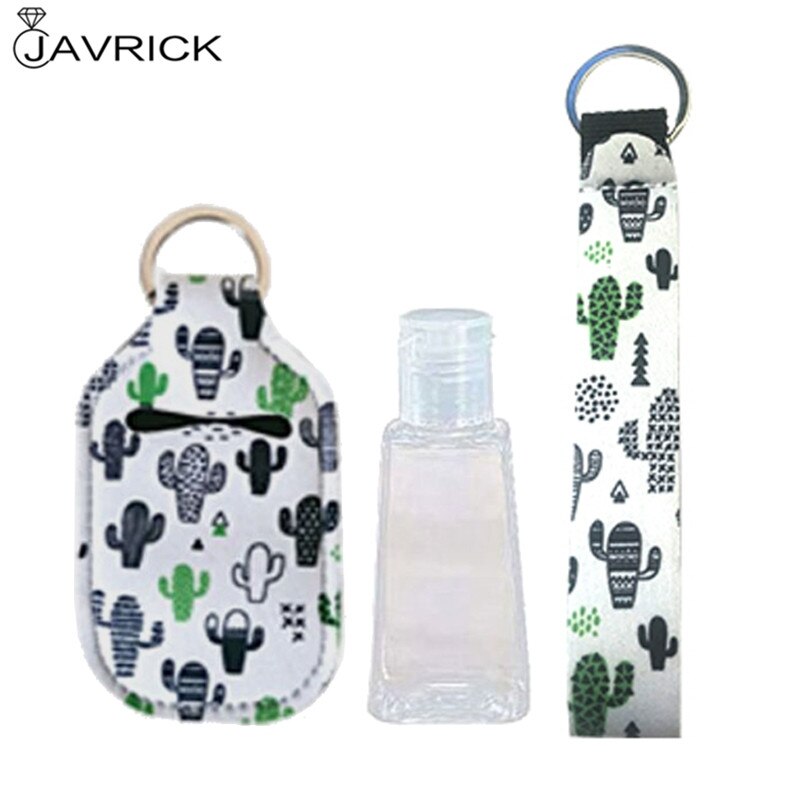 1 Set Tragbare 1 unzen Nachfüllbar Leere Reise Flaschen mit Keychain Halter Set Armband Keychain Flasche Container mit Flip Caps: U