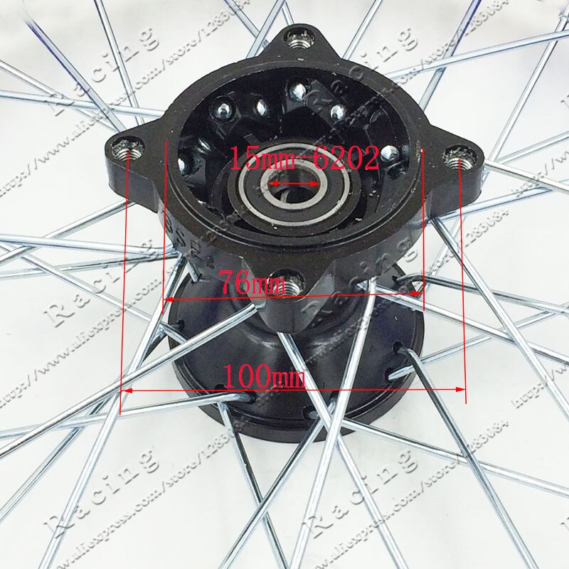 Lika pyörä kilpa 1.40 - 14 "tuuman kulta metalliseos etupyörän vanne 32 reikää sopii 60/100-14 rengas off road pro thumpstar ktm crf