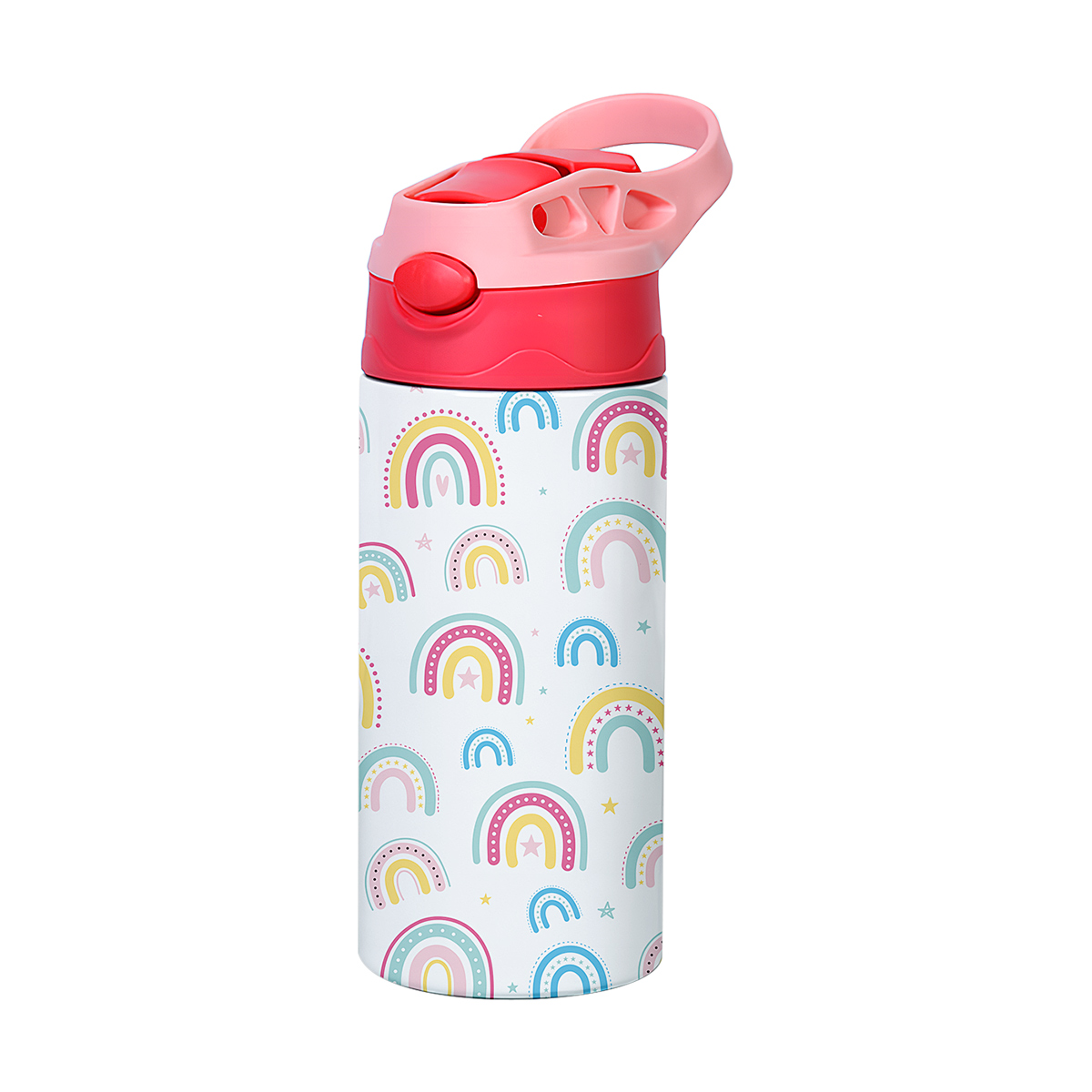Tasse Thermos à motif de dessin animé de 12OZ/350ml, bouteille isolée en acier inoxydable, bouilloire Thermos pour enfants, tasse portative d'extérieur: green