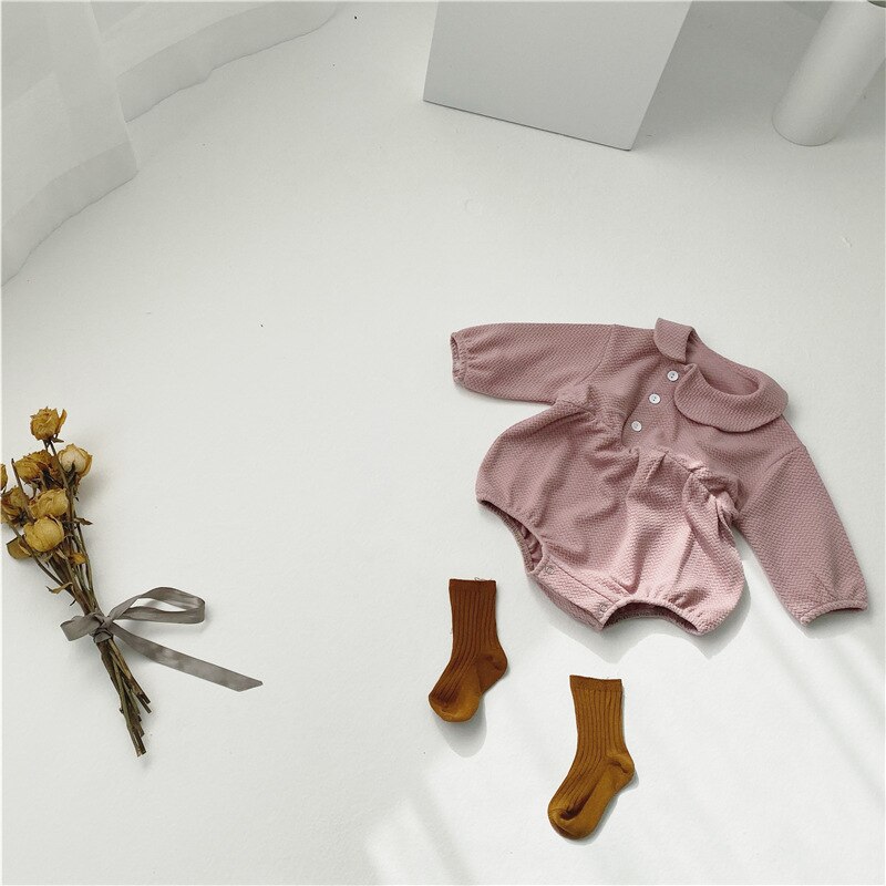 Lente Baby Baby Jumpsuit Baby Rompertjes Baby Boy Kleding Katoen: Roze / 12m