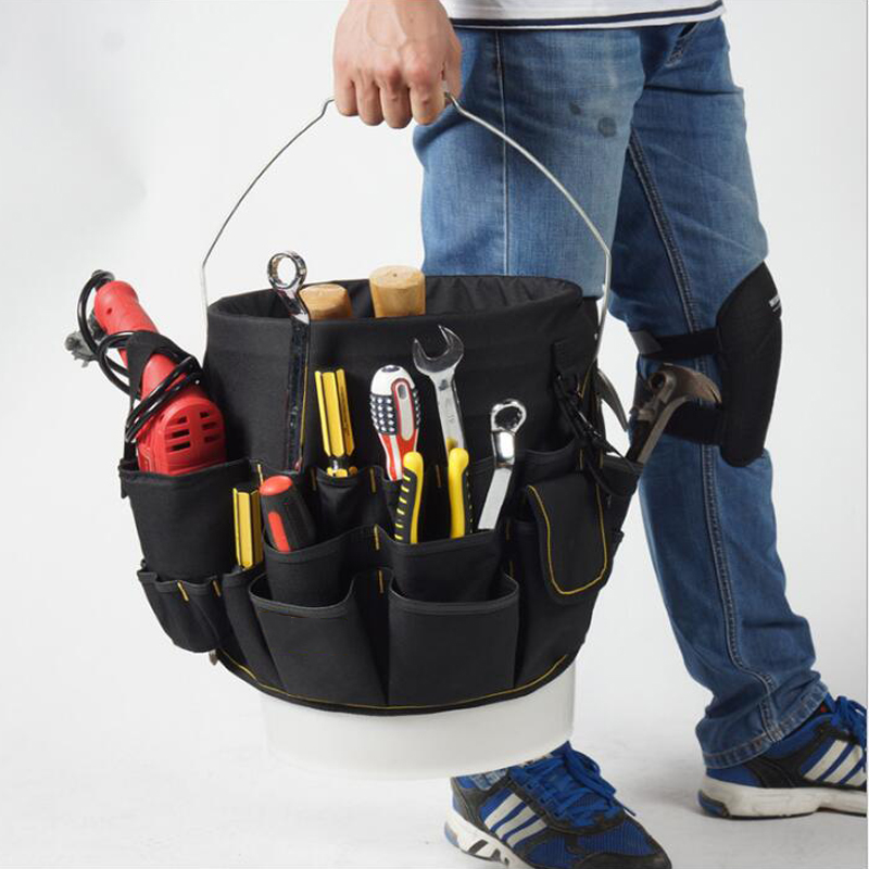 Hardware Tool Bucket Bag Multi-function Repair Tool Bag Storage and Sorting Tool Bucket