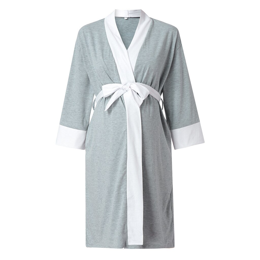 Camisola de maternidade enfermagem pijama, roupão de entrega de robe, camisola de amamentação, nuisette, femme: C / S